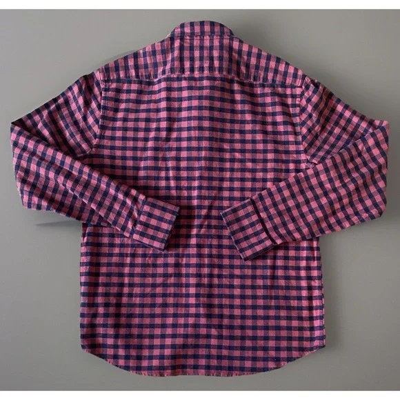 UNTUCKit Long Sleeve Button Up Shirt Men's Pink Black Check Slim Medium JBHS - Picture 2 of 9